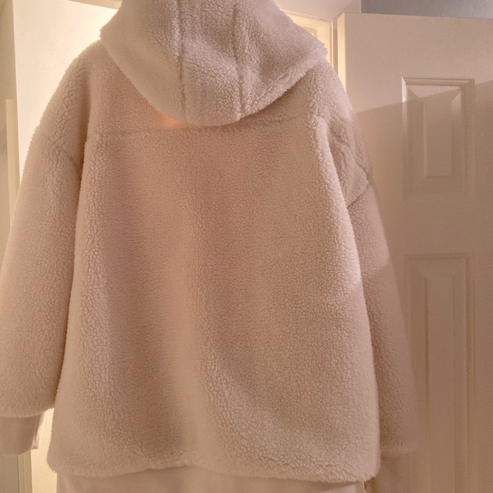 Gap womens shearling coat size xl ivory brand new